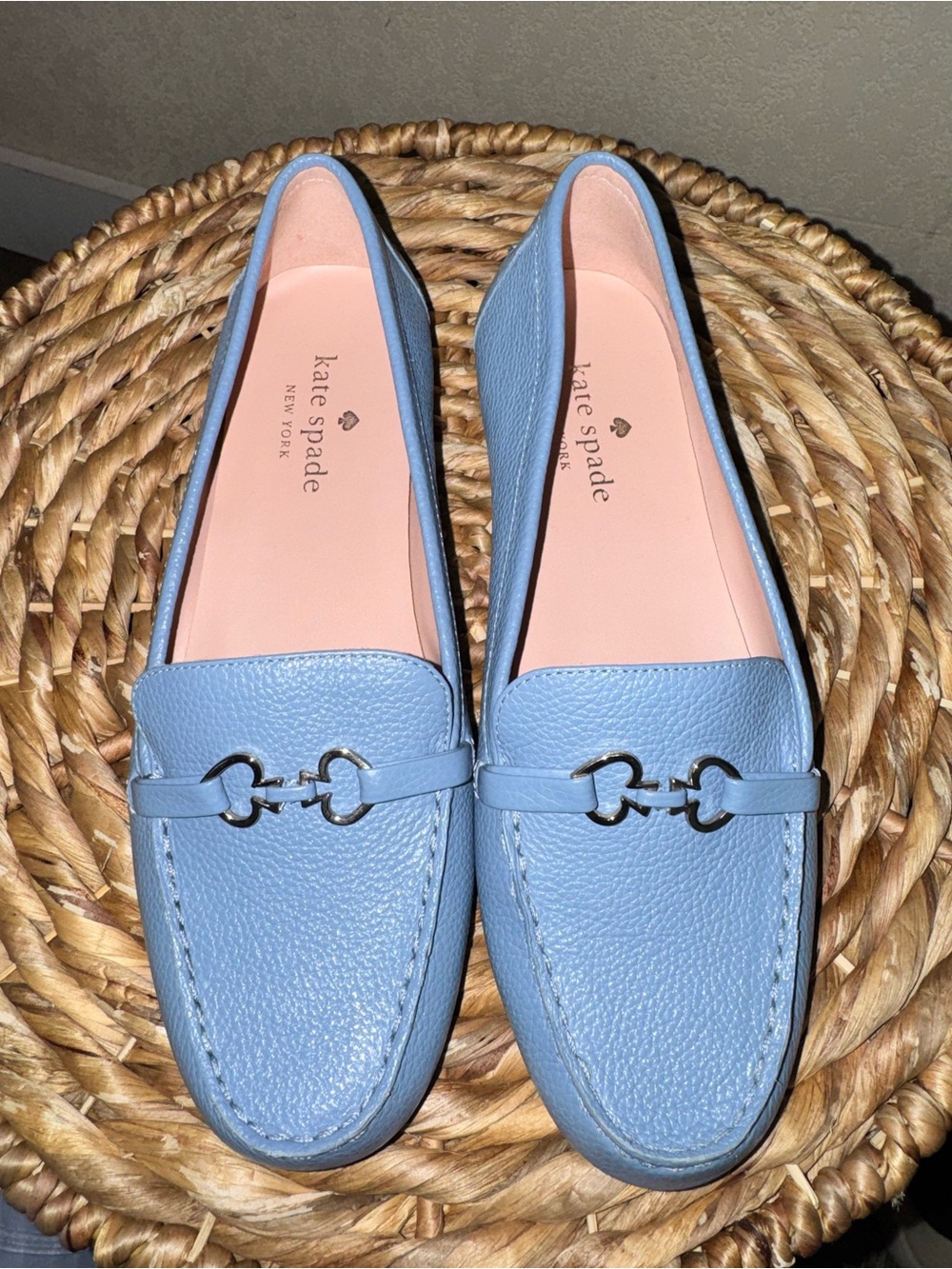 kate spade New York Blue Leather Loafers